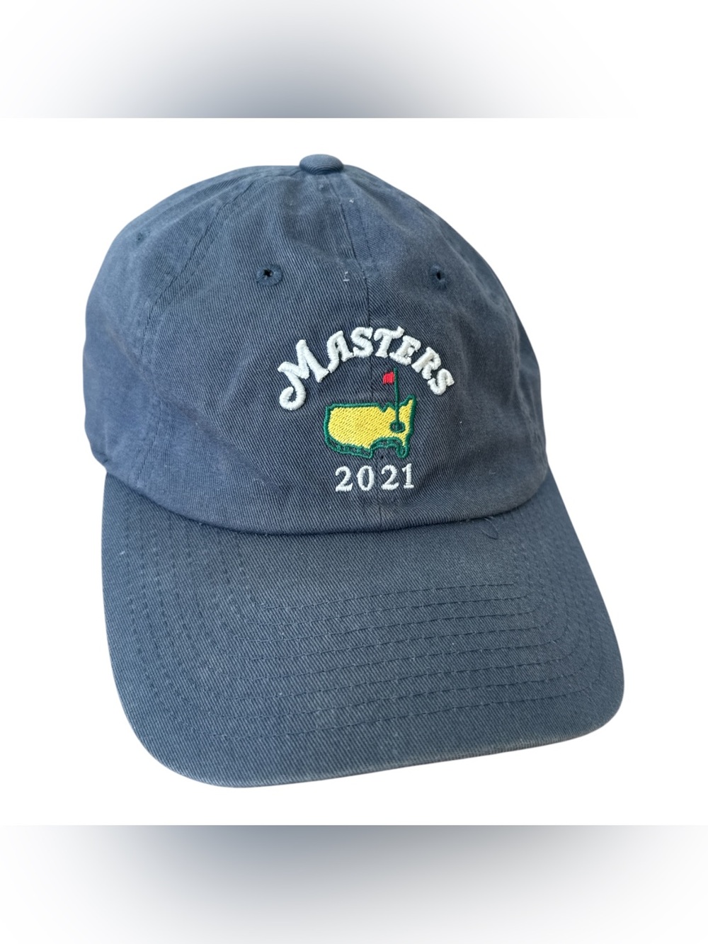 MASTERS 2021 Golf Embroidered Baseball Hat Cotton Twill Cap Navy Blue Strap back